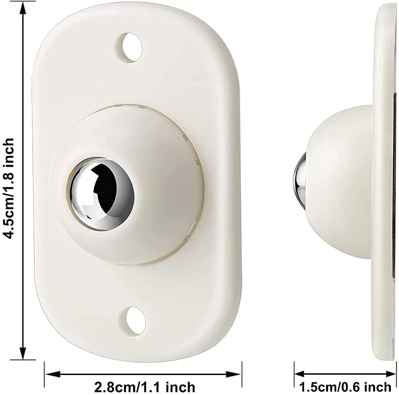 4 Pcs Self-Adhesive Mini Swivel Casters Wheels